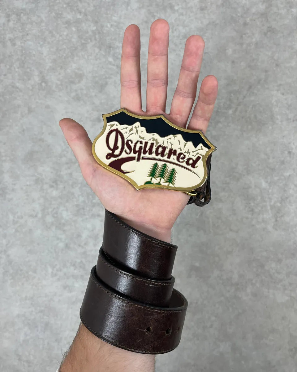 2000s Dsquared2 Brown Canadian Leather Belt RpMzYTl 1