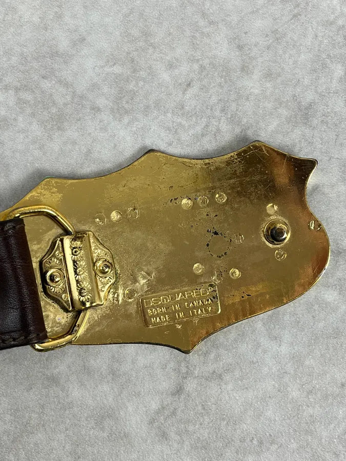 2000s Dsquared2 Brown Canadian Leather Belt RpMzYTl 6