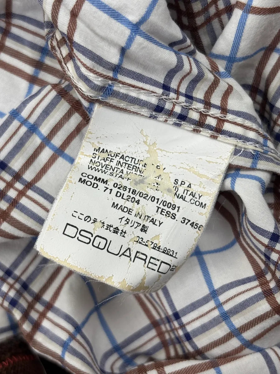 SS2009 Dsquared2 Brown Checkered Plaid Polo cwpGYQG 8