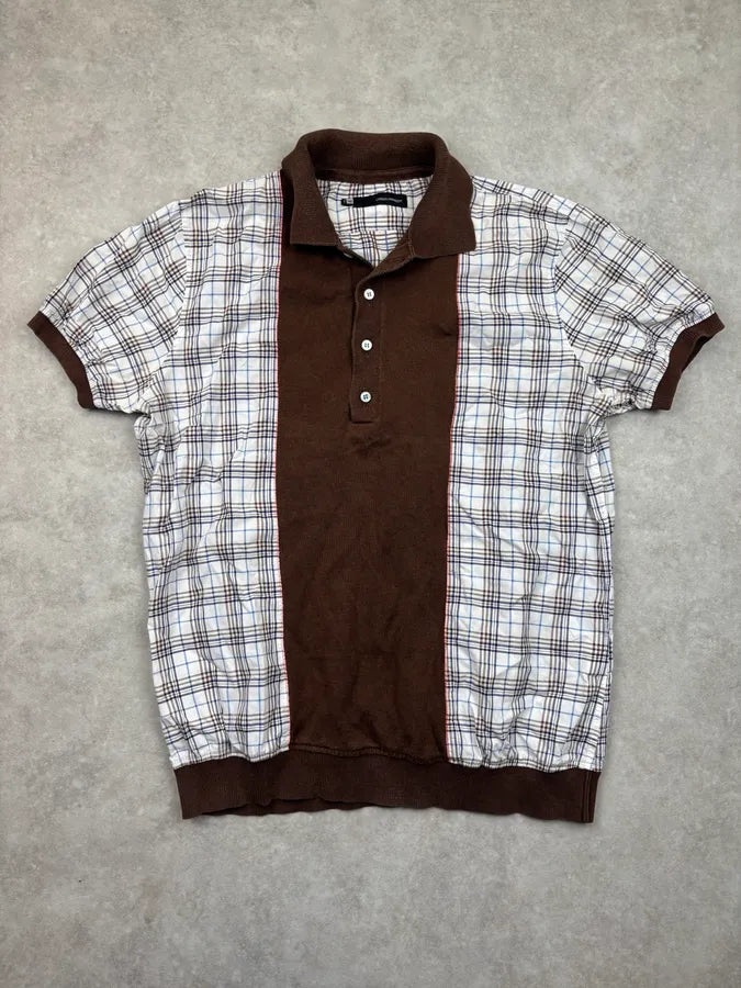 SS2009 Dsquared2 Brown Checkered Plaid Polo cwpGYQG 2