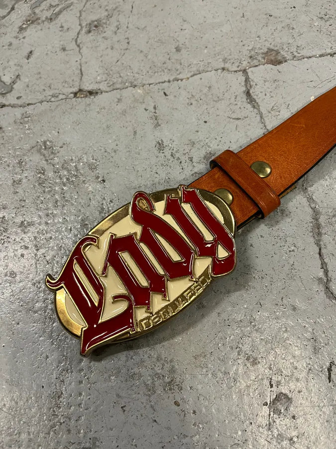 2000s Dsquared2 Brown Lady Leather Belt FnhIZTa 5