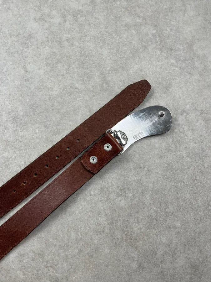 SS2005 Dsquared2 Brown Leather Hawaii Buckle Belt BDPciti 6