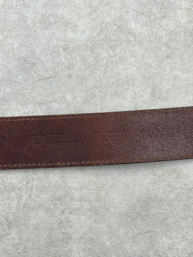 SS2005 Dsquared2 Brown Leather Hawaii Buckle Belt BDPciti 9