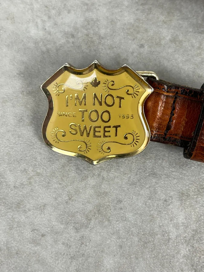 2000s Dsquared2 Brown Leather I’m not Too Sweet Belt bWHCpye 3