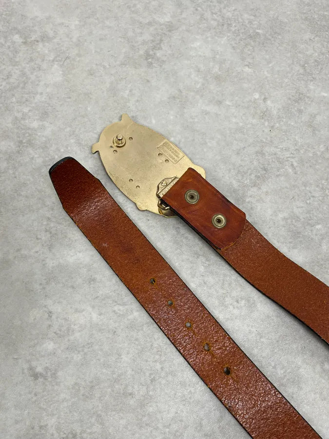 2000s Dsquared2 Brown Leather LADY Buckle Belt fyZucKu 5