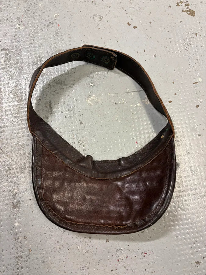 2000s Dsquared2 Brown Leather Studded Hat CeUmjyN 3