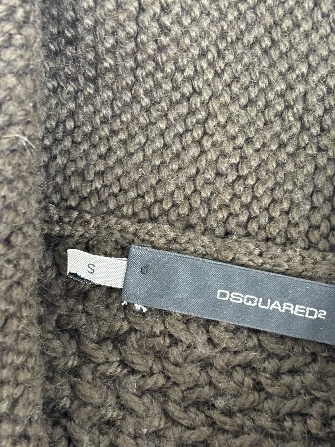 2000s Dsquared2 Brown Premium Zip-up Cardigan Sweater fCnkdkL 9
