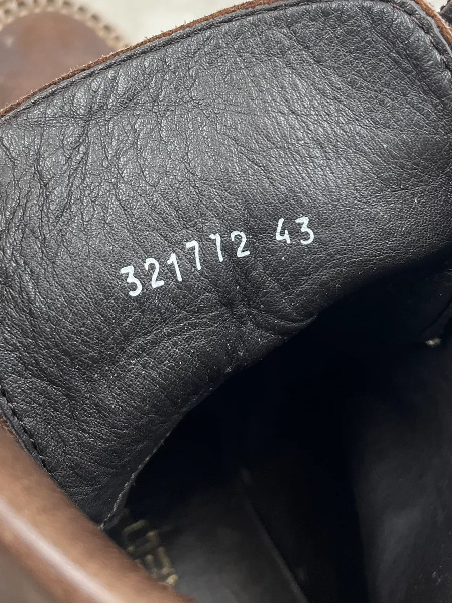 2000s Dsquared2 Brown Suede Leather Lace-Up Boots VYaJAyG 7