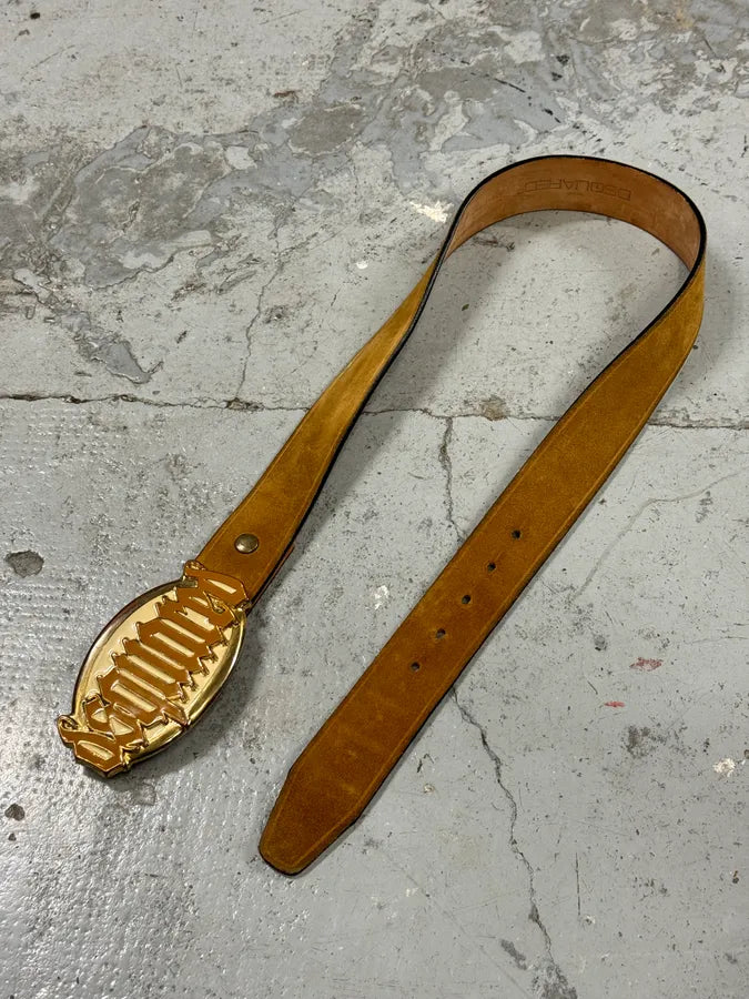2000s Dsquared2 Camel Brown Suede Leather Belt XdVYgyt 2