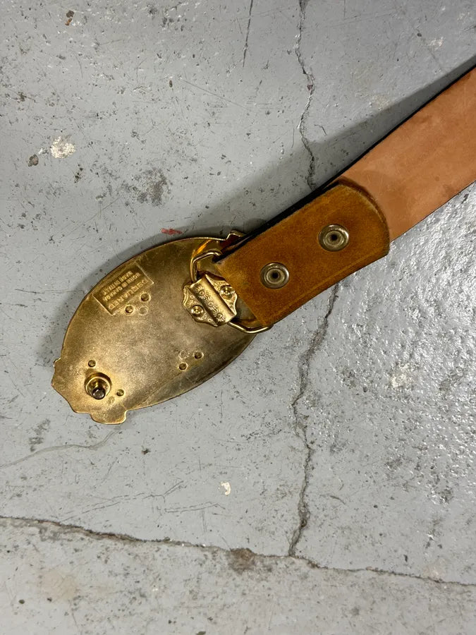 2000s Dsquared2 Camel Brown Suede Leather Belt XdVYgyt 6