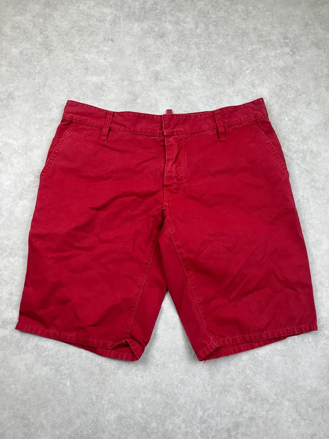 2000s Dsquared2 Chino Red Bordeaux Shorts bQEFNjD 0