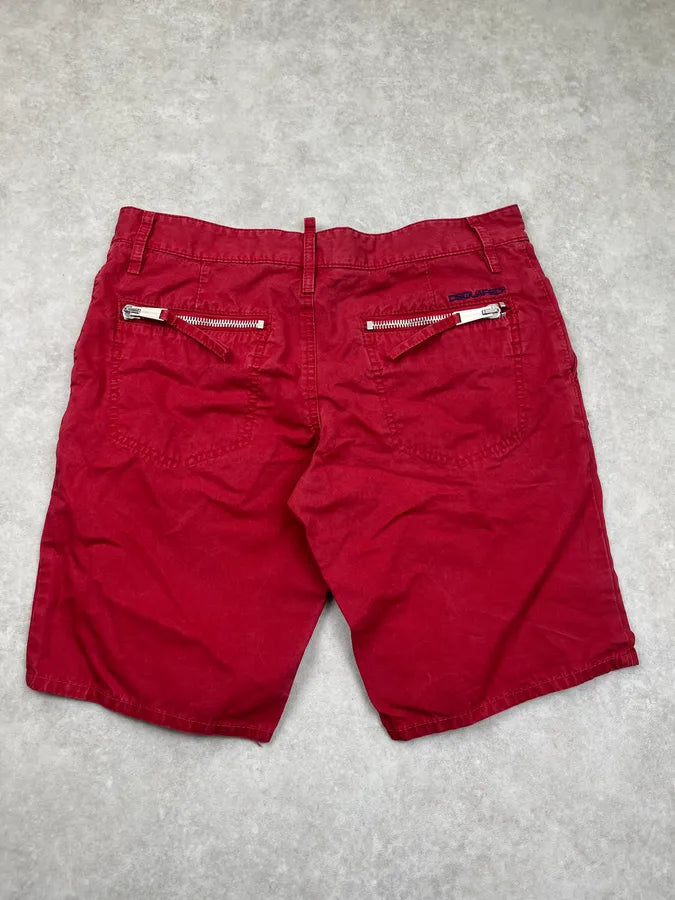 2000s Dsquared2 Chino Red Bordeaux Shorts bQEFNjD 6