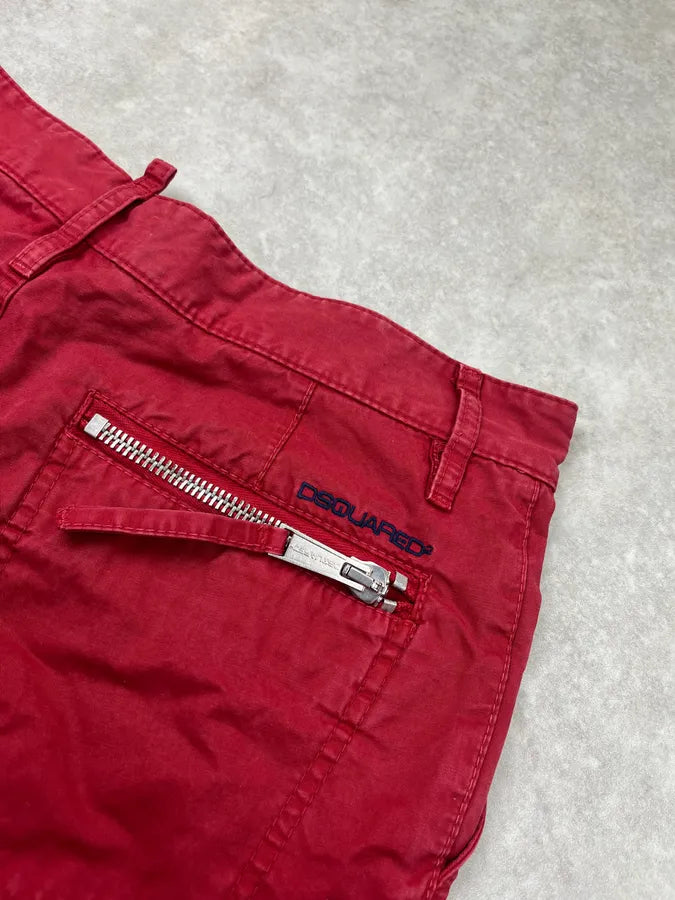 2000s Dsquared2 Chino Red Bordeaux Shorts bQEFNjD 7
