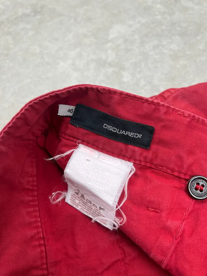 2000s Dsquared2 Chino Red Bordeaux Shorts bQEFNjD 9
