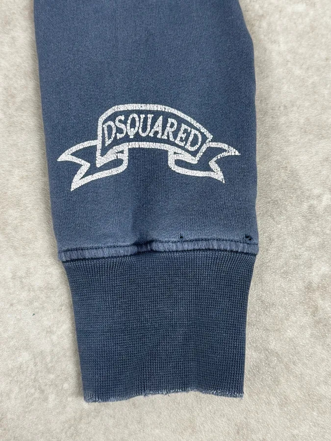AW2005 Dsquared2 Faded Blue Preacher Zip-up Hoodie xrzQlHb 8