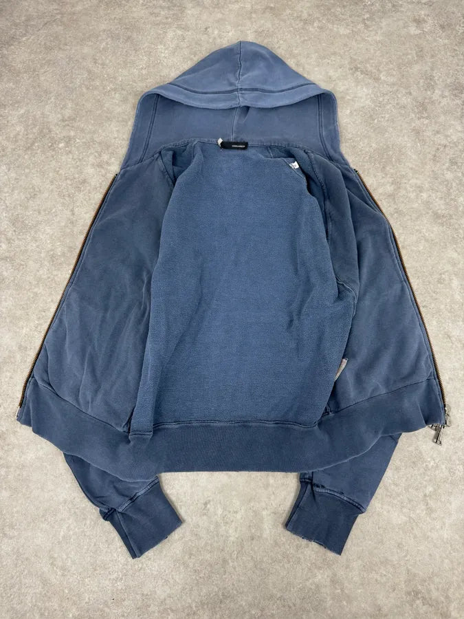 AW2005 Dsquared2 Faded Blue Preacher Zip-up Hoodie xrzQlHb 6