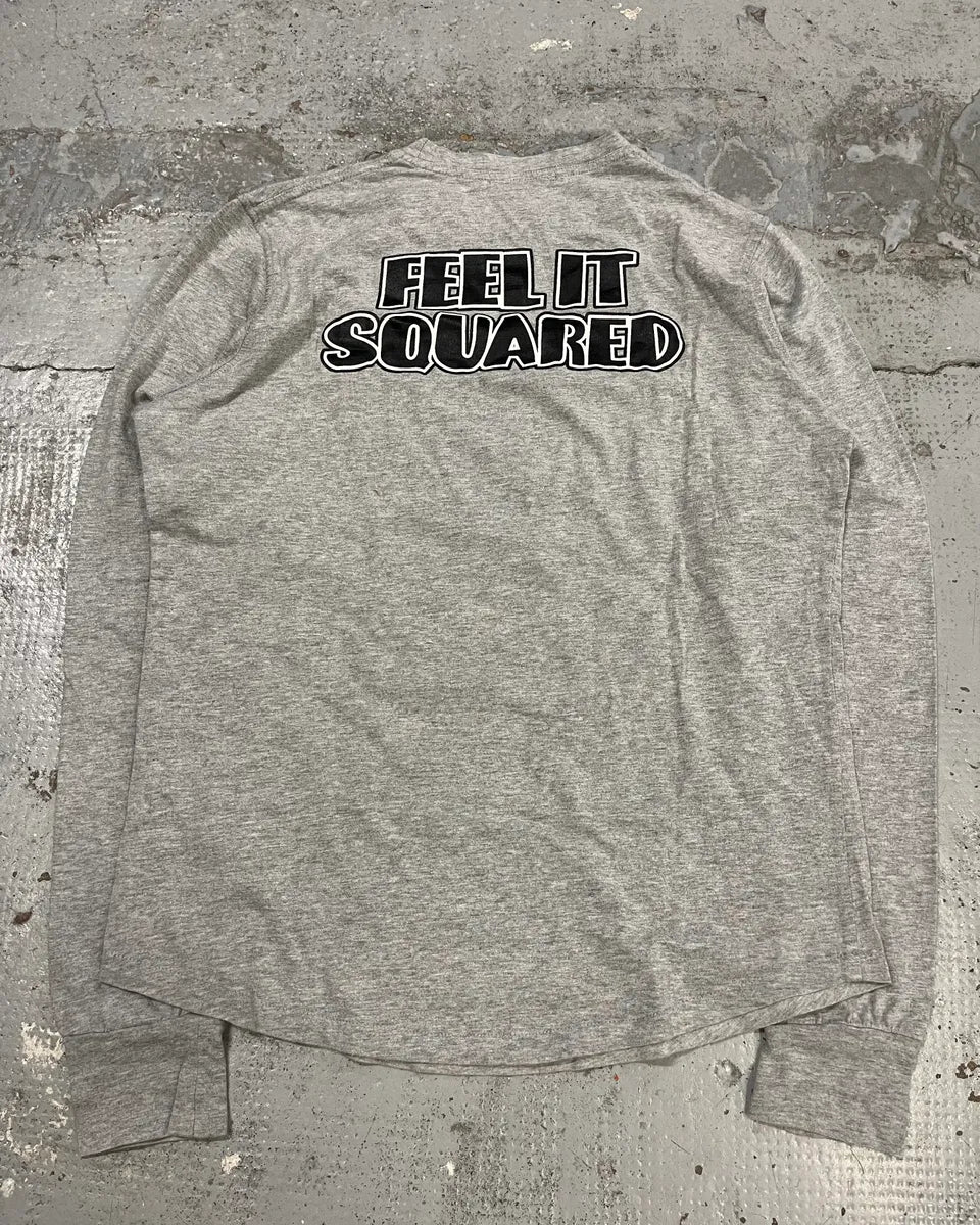 2000s Dsquared2 Felix The Cat Ta Daa Hot Grey Longsleeve T-Shirt hrNDdsa 6
