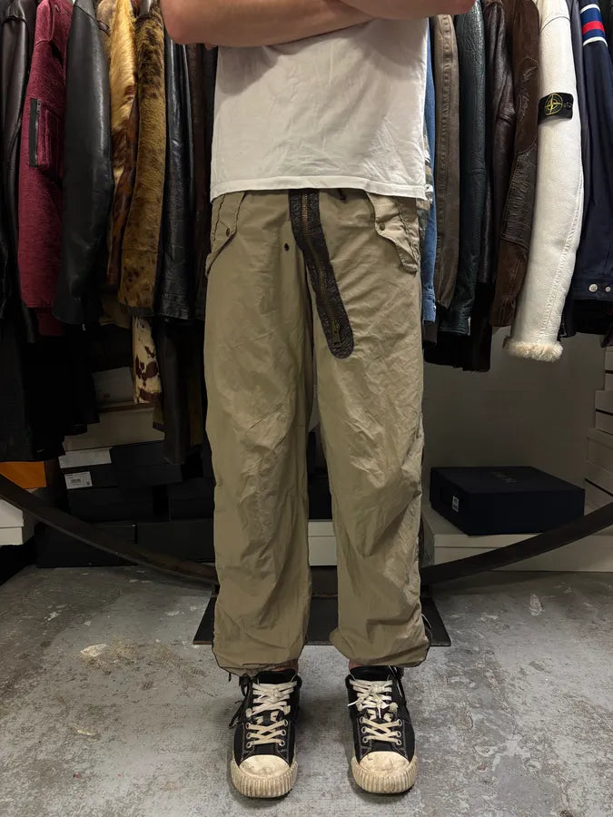 2000s Dsquared2 Full Zip Cargo Beige Pants kIEhZty 1