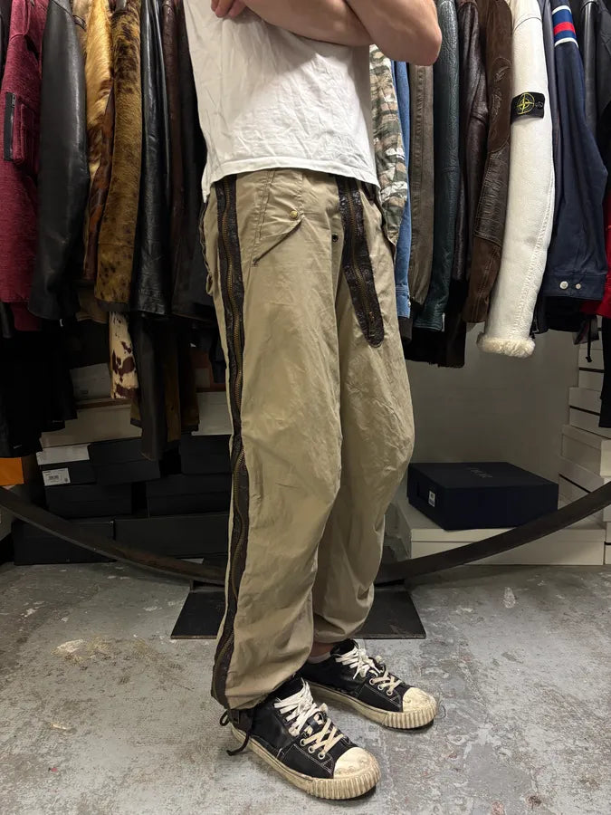 2000s Dsquared2 Full Zip Cargo Beige Pants kIEhZty 2