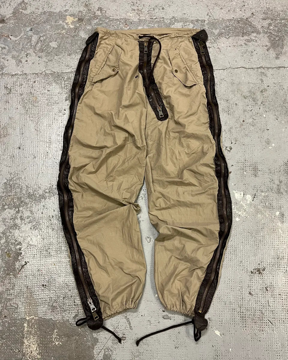 2000s Dsquared2 Full Zip Cargo Beige Pants kIEhZty 0