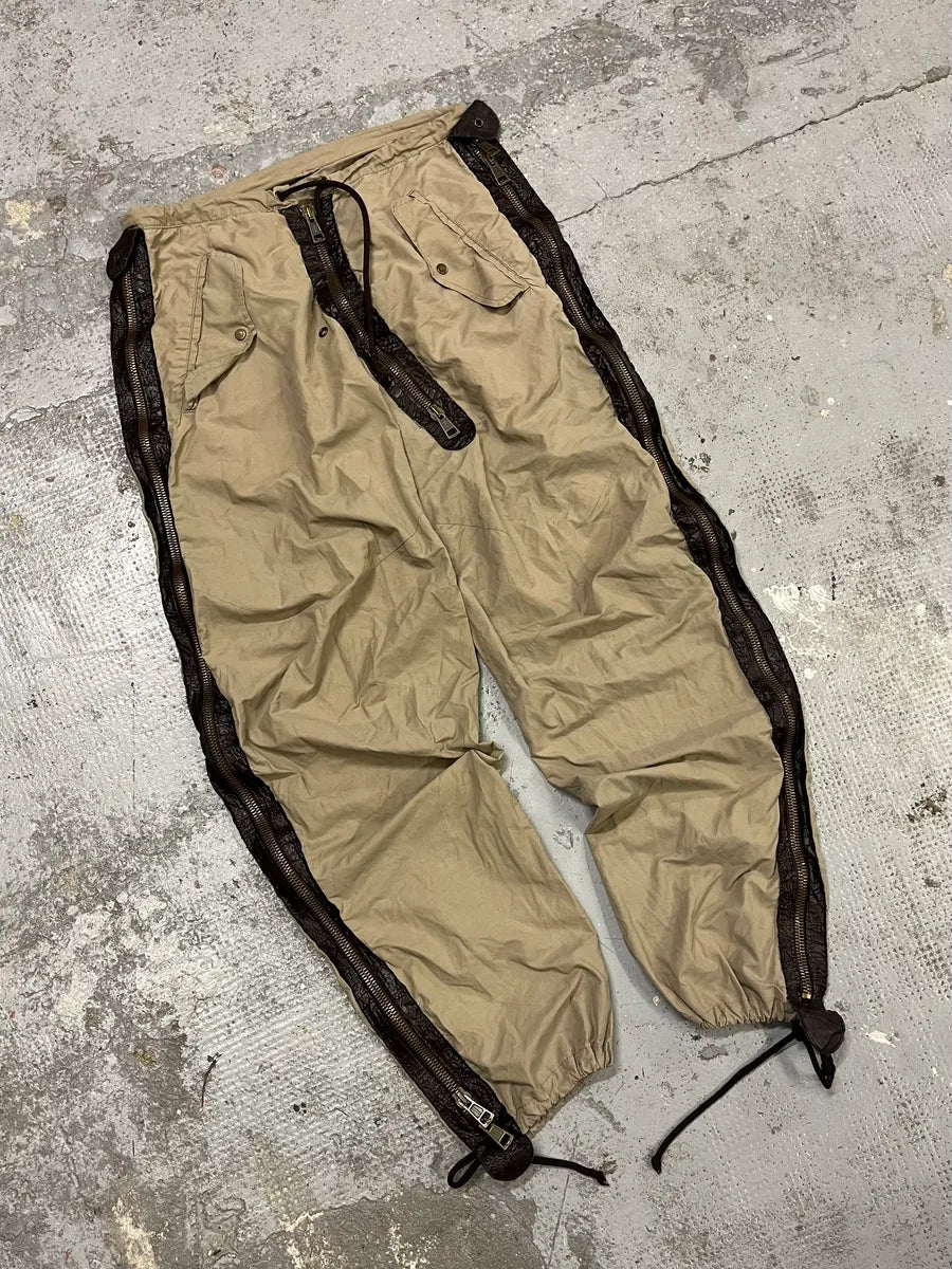 2000s Dsquared2 Full Zip Cargo Beige Pants kIEhZty 4