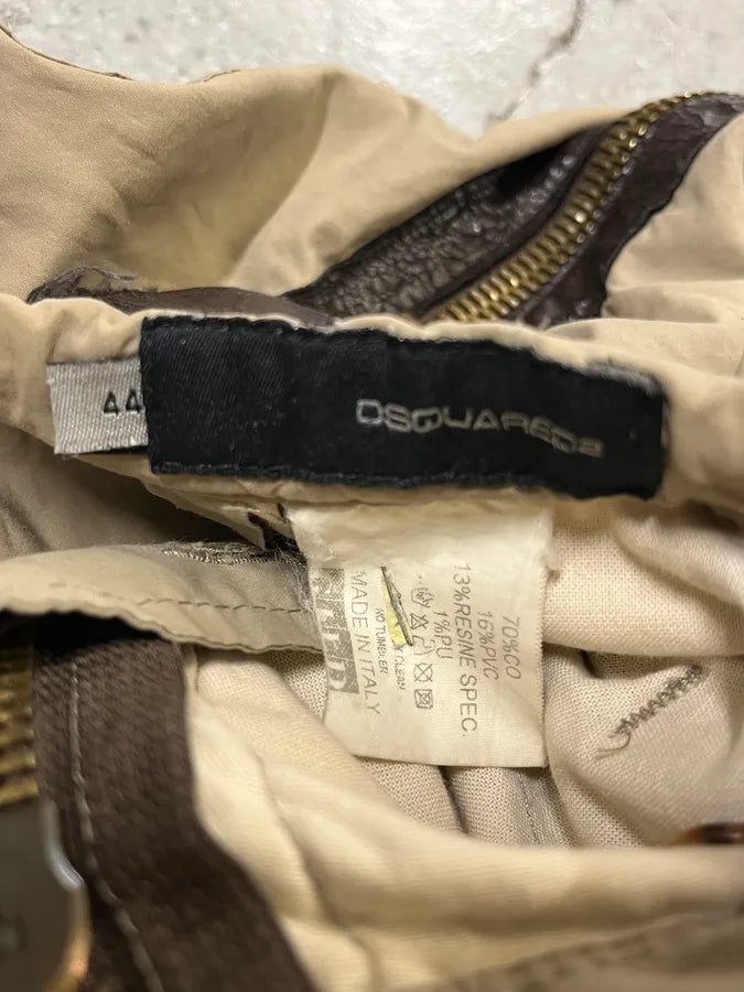 2000s Dsquared2 Full Zip Cargo Beige Pants kIEhZty 9
