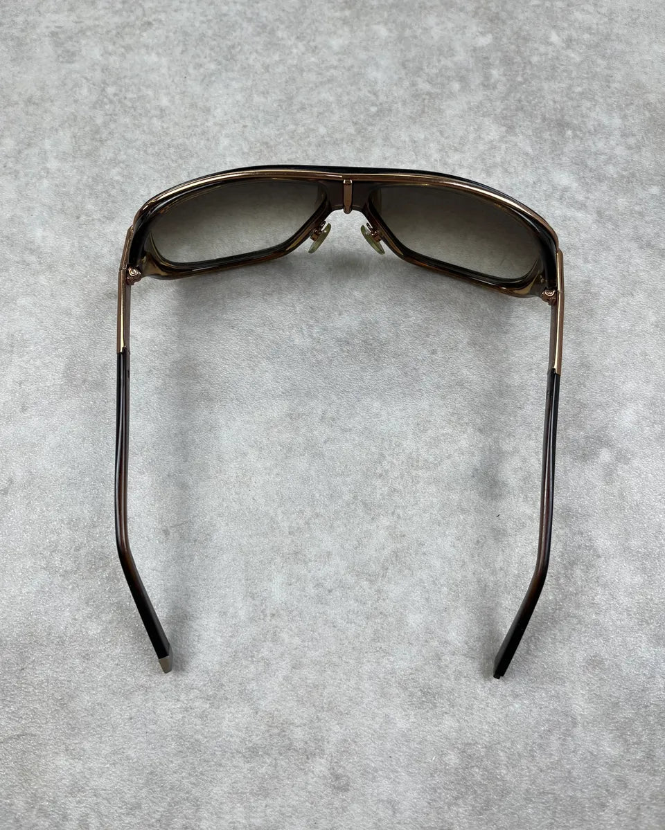 2000s Dsquared2 Golden Details Brown Acetate Aviator Sunglasses qCSWLta 4