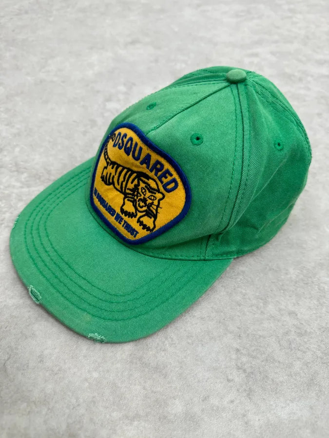 2000s Dsquared2 Green & Yellow Relaxed Cap WPidWJP 4