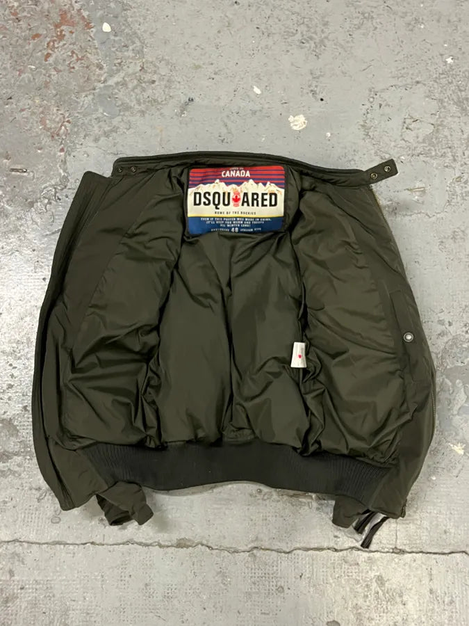 2000s Dsquared2 Green Cargo Bomber Puffer Jacket RHlOXTp 6