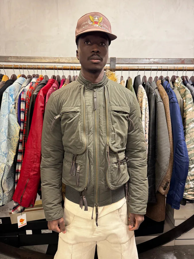 2000s Dsquared2 Green Cargo Bomber Puffer Jacket RHlOXTp 1