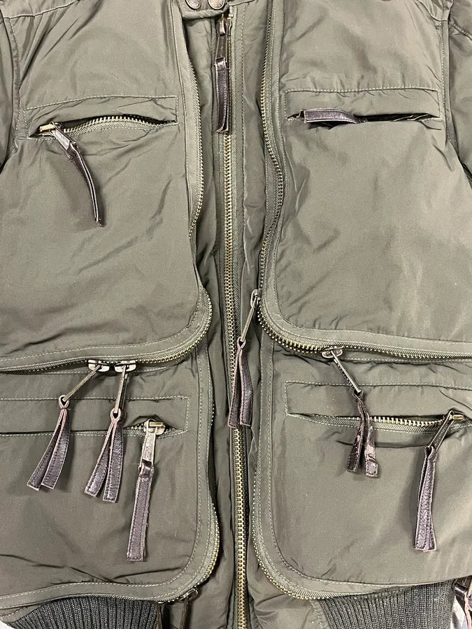 2000s Dsquared2 Green Cargo Bomber Puffer Jacket RHlOXTp 7