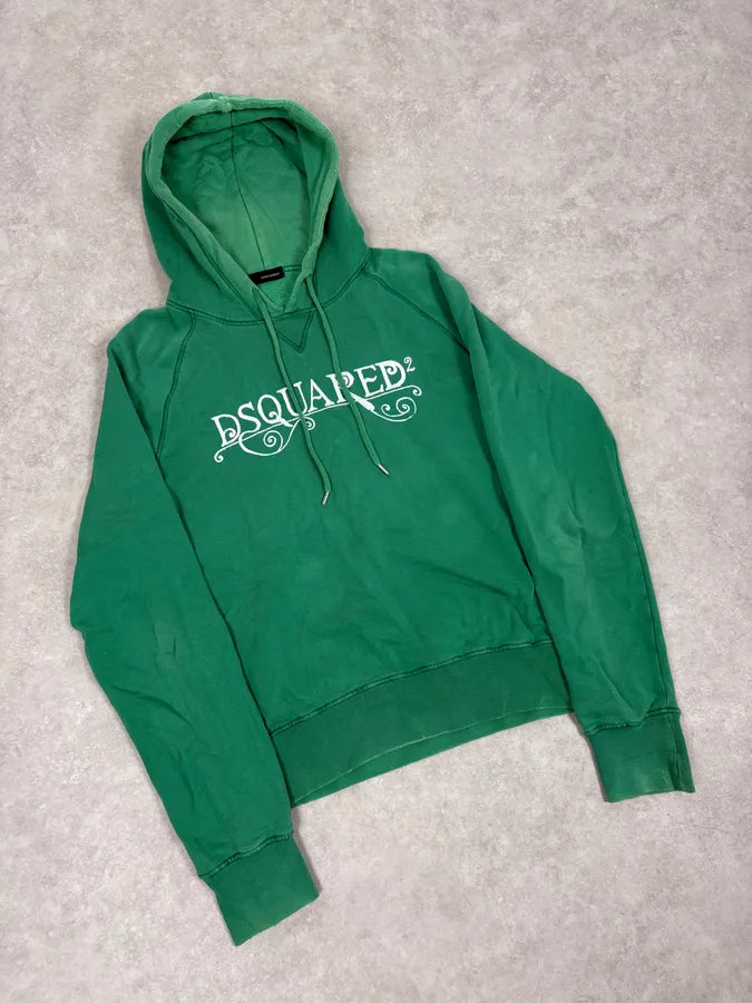 2000s Dsquared2 Green Propaganda Hoodie MCzEggU 3