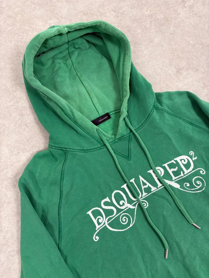 2000s Dsquared2 Green Propaganda Hoodie MCzEggU 4