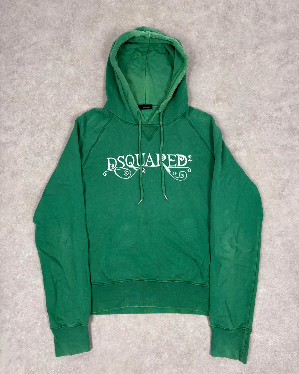2000s Dsquared2 Green Propaganda Hoodie MCzEggU 0