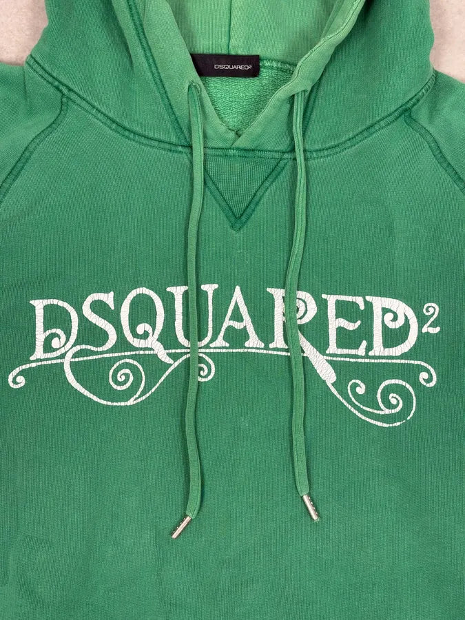 2000s Dsquared2 Green Propaganda Hoodie MCzEggU 6