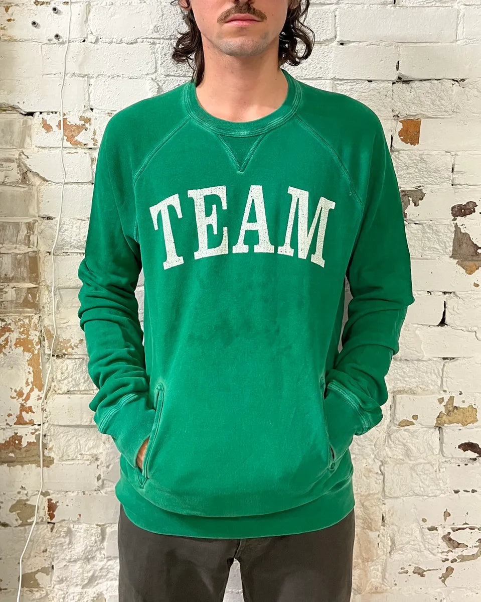 2000s Dsquared2 Green Washed Team Sweater PEctjaZ 1