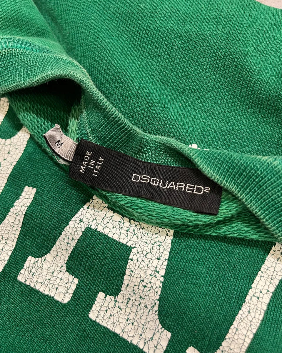 2000s Dsquared2 Green Washed Team Sweater PEctjaZ 9
