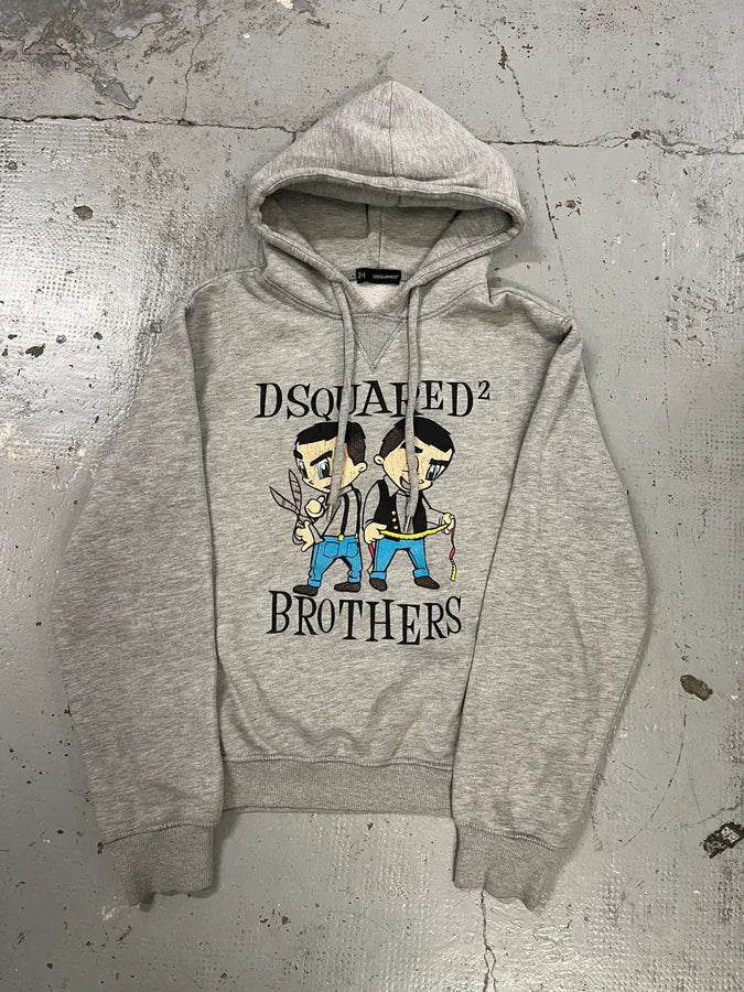 2000s Dsquared2 Grey Dangerous Brothers Hoodie SdTOJJx 0
