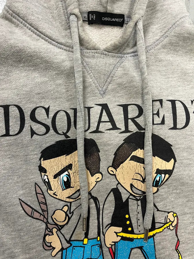 2000s Dsquared2 Grey Dangerous Brothers Hoodie SdTOJJx 7