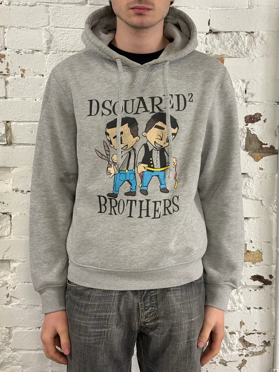 2000s Dsquared2 Grey Dangerous Brothers Hoodie SdTOJJx 1