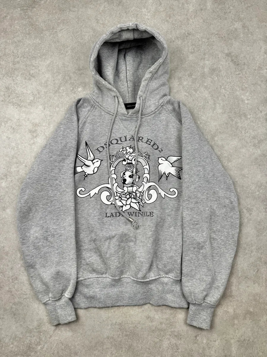 AW2004 Dsquared2 Grey Lady Winkle Dog Hoodie vZRJzWJ 0