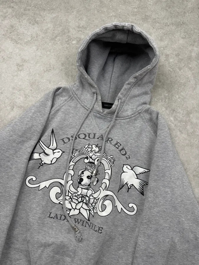 AW2004 Dsquared2 Grey Lady Winkle Dog Hoodie vZRJzWJ 4