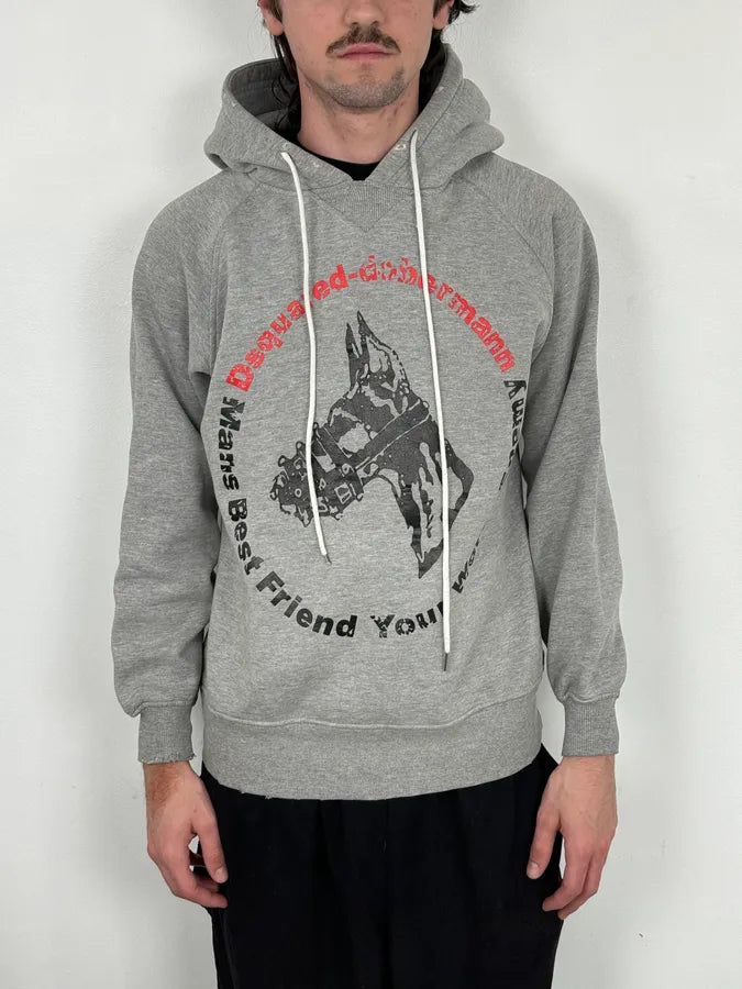 2000s Dsquared2 Grey Propaganda Hoodie jOMxqXp 1
