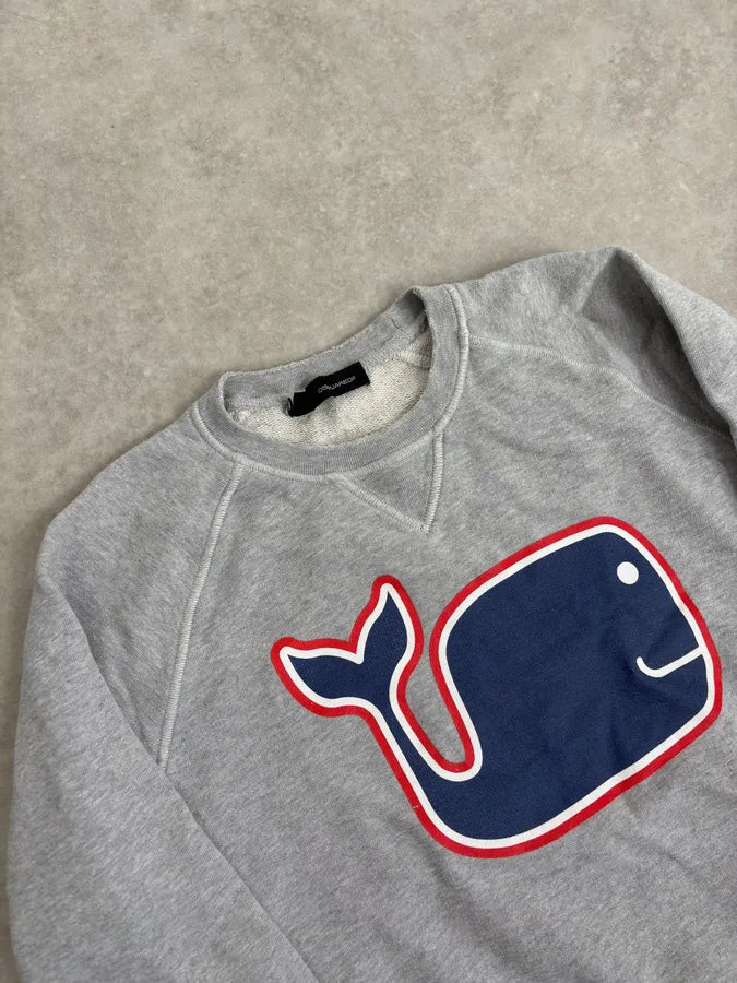 2000s Dsquared2 Grey Wale Crewneck Sweater kYVHdZt 4