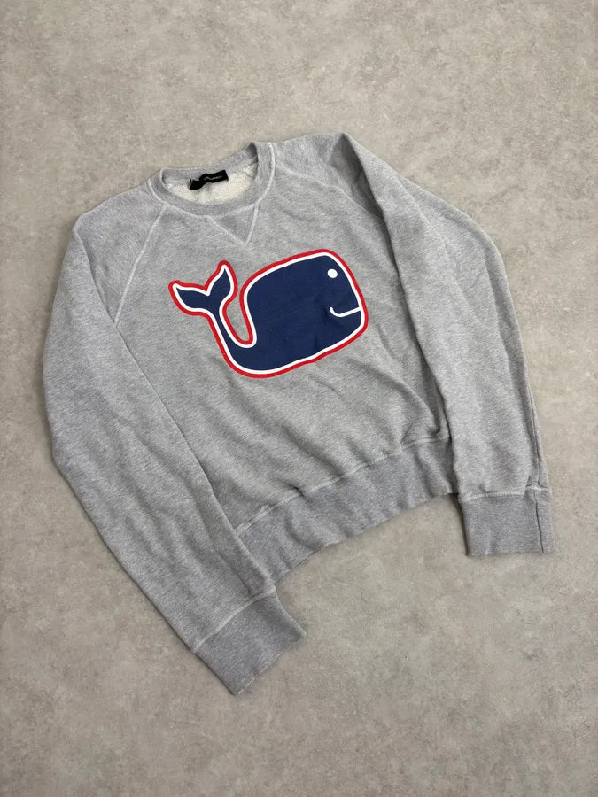 2000s Dsquared2 Grey Wale Crewneck Sweater kYVHdZt 3