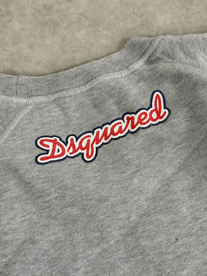 2000s Dsquared2 Grey Wale Crewneck Sweater kYVHdZt 7