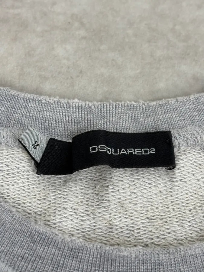 2000s Dsquared2 Grey Wale Crewneck Sweater kYVHdZt 9