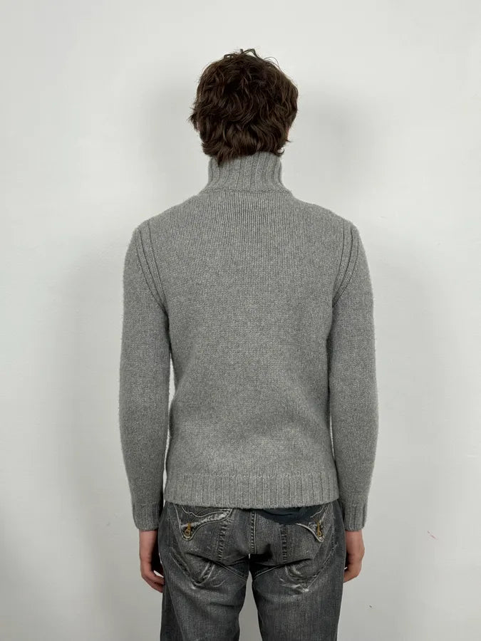 2000s Dsquared2 Grey Wool Zip-up Sweater WKAUnFH 2