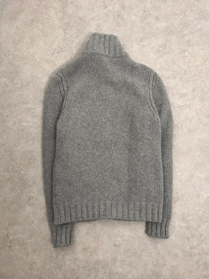 2000s Dsquared2 Grey Wool Zip-up Sweater WKAUnFH 7