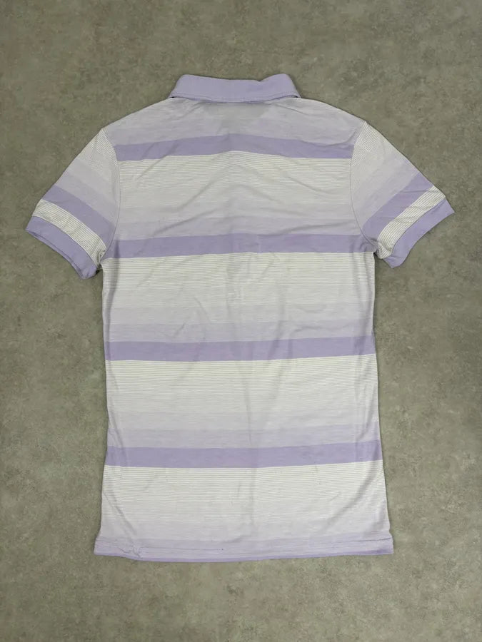 2000s Dsquared2 Lavender Striped Embroidered Polo xpviITp 5
